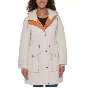 Tommy Hilfiger Parka Women's XL Long Sleeve Jacket Color White Sand NWT